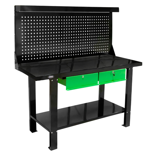 51035 Verkstedbenk m. frontpanel og 2 skuffer - TÅLER 600KG!