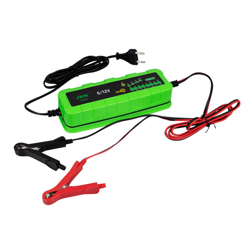 53927 - JBM VEDLIKEHOLDS LADER FOR 6V OG 12V / 8-TRINNS LADING