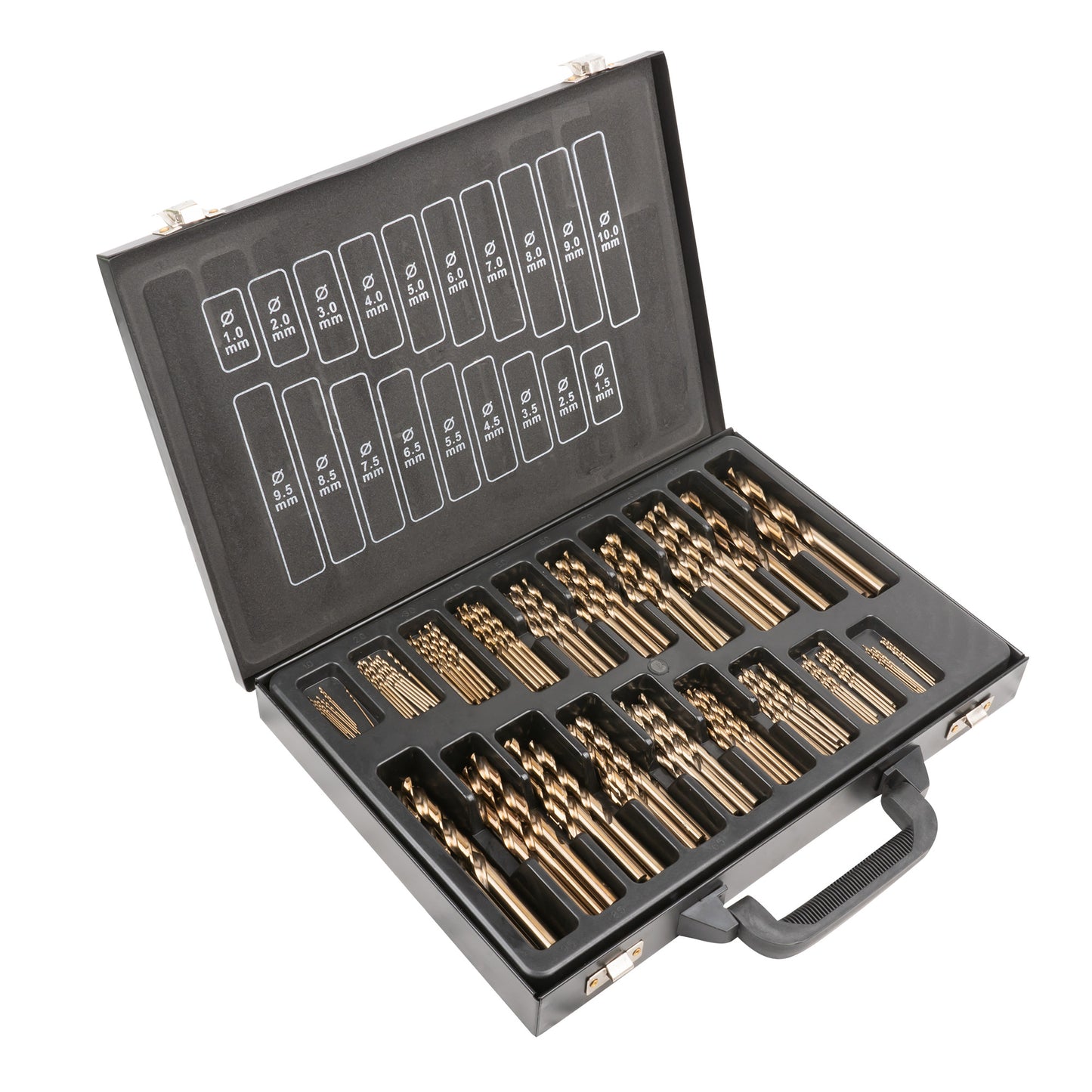 54348 - JBM KOFFERT MED 170STK -/ 1-10MM / HSS-CO5 KOBOLT BOR