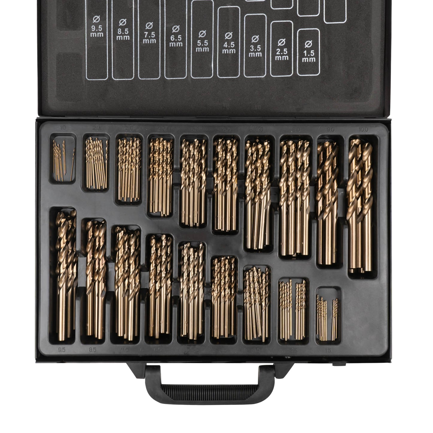 54348 - JBM KOFFERT MED 170STK -/ 1-10MM / HSS-CO5 KOBOLT BOR