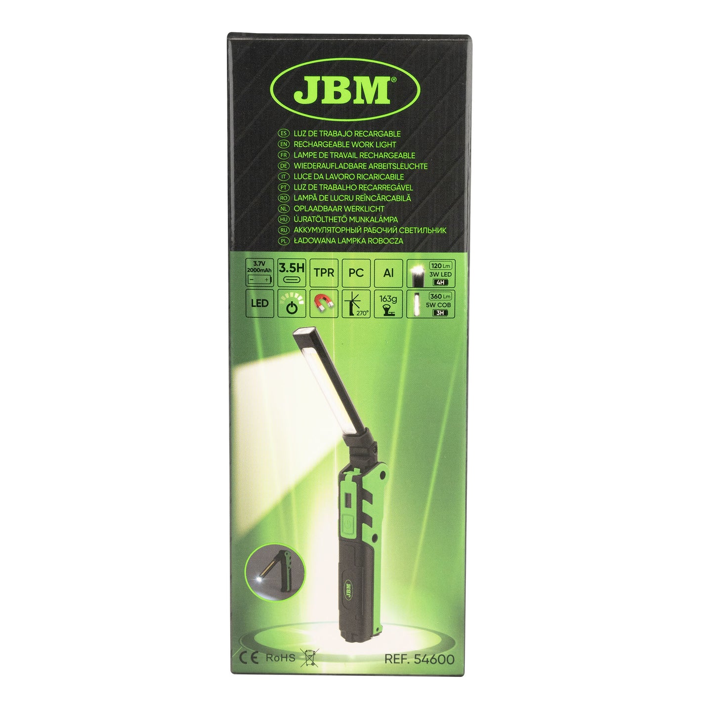 54600 - JBM MINI ARBEIDSLAMPE / MAGNETISK