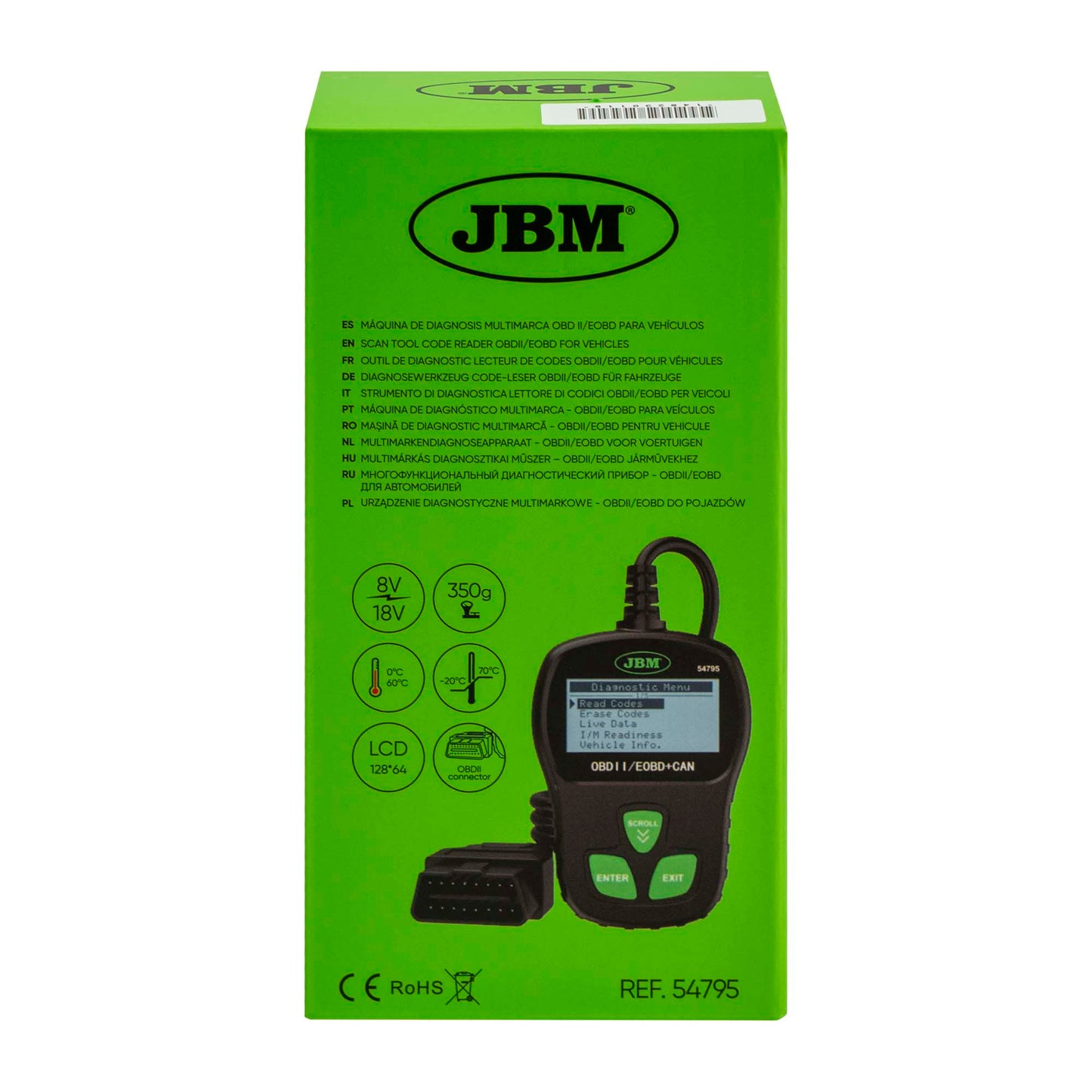 JBM 54795 | Diagnoseverktøy for flere bilmerker
