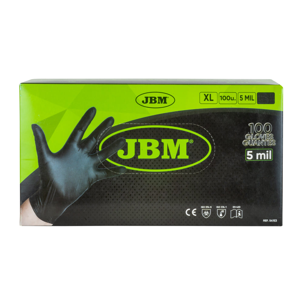 54153 - JBM Nitrilhansker Sort / str. XL