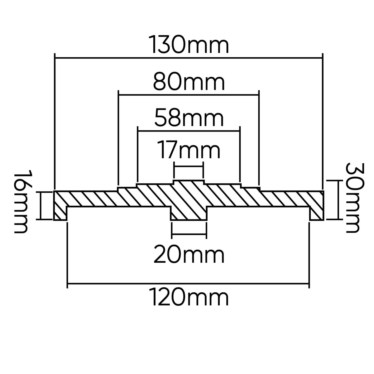 JBM 54761 | Løfteadapter Tesla 120mm