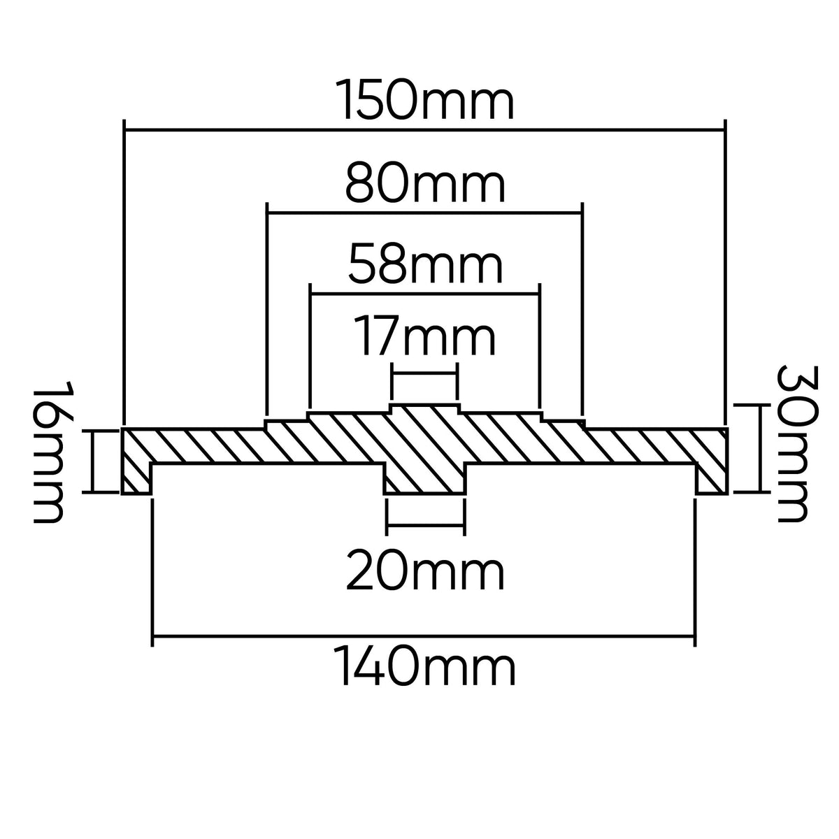 JBM 54762 | Løfteadapter Tesla 140mm