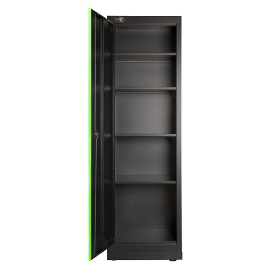 Høyt skap, justerbare ben, låsesylinder, innvendige brett, 16490