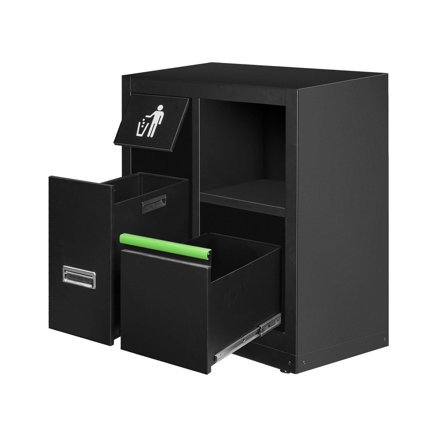 Arbeidstasjon m. avfallshåndtering og papirrullholder, 16493