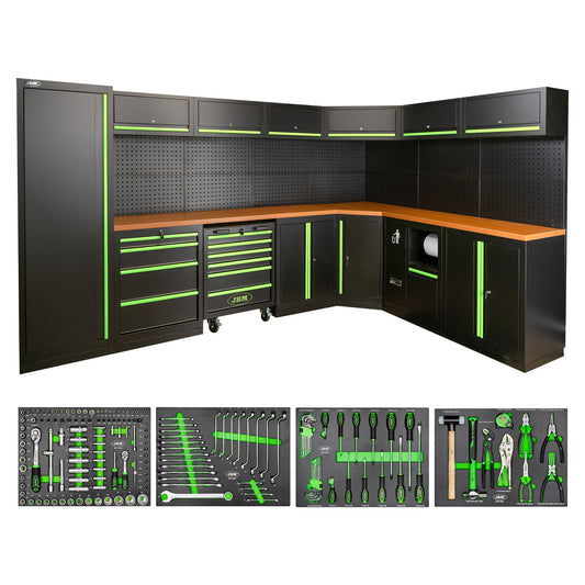 Arbeidstasjon med verktøy, 43 deler, MDF benkeplate, SERIE565