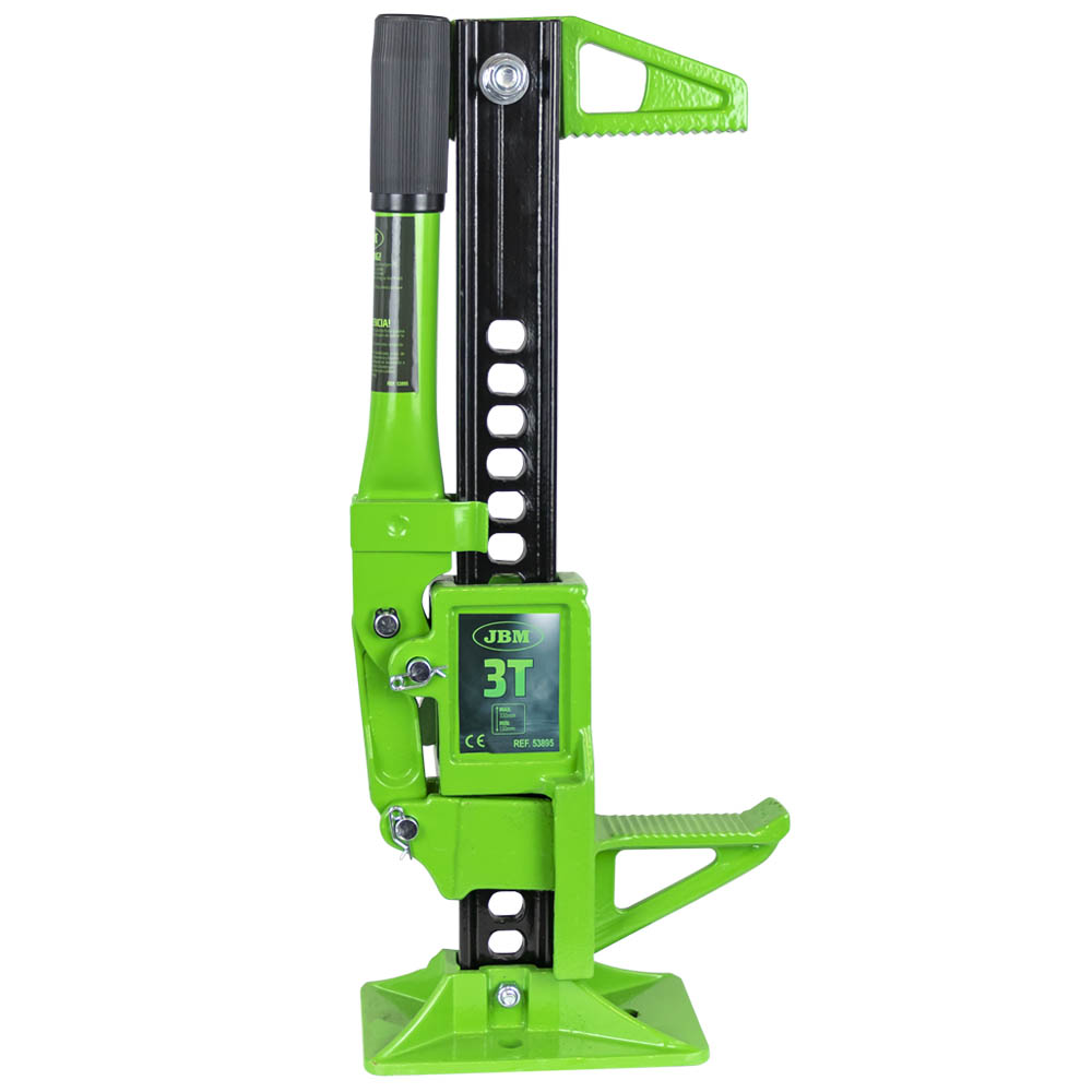 JBM 53895 Highlift Heavy Duty 3T | Mekanisk Multifunksjons jekk for bil, SUV, traktor