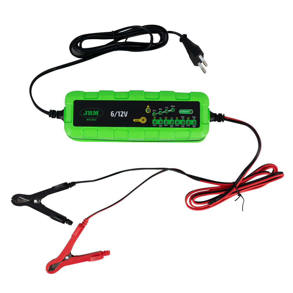 53927 Batterilader 6/12V (8 trinns automatisk lading)