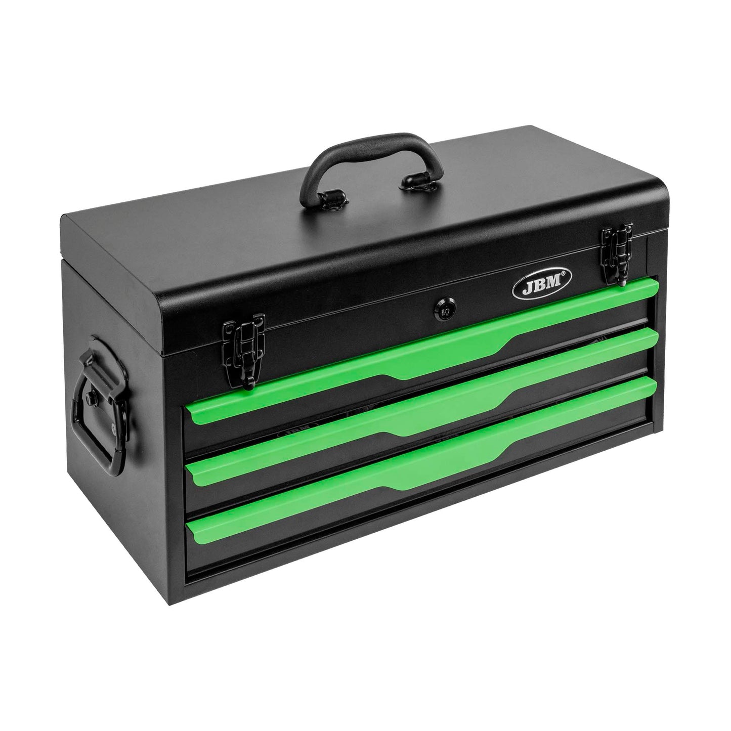 54261: 143-DELERS VERKTØYKASSE I METALL - GALVANISERT UTFØRELSE