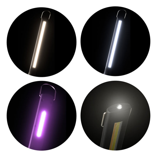 54567 Dimbar ultrafiolett LED-lampe med sammenleggbar magnetisk base - 500 lumen