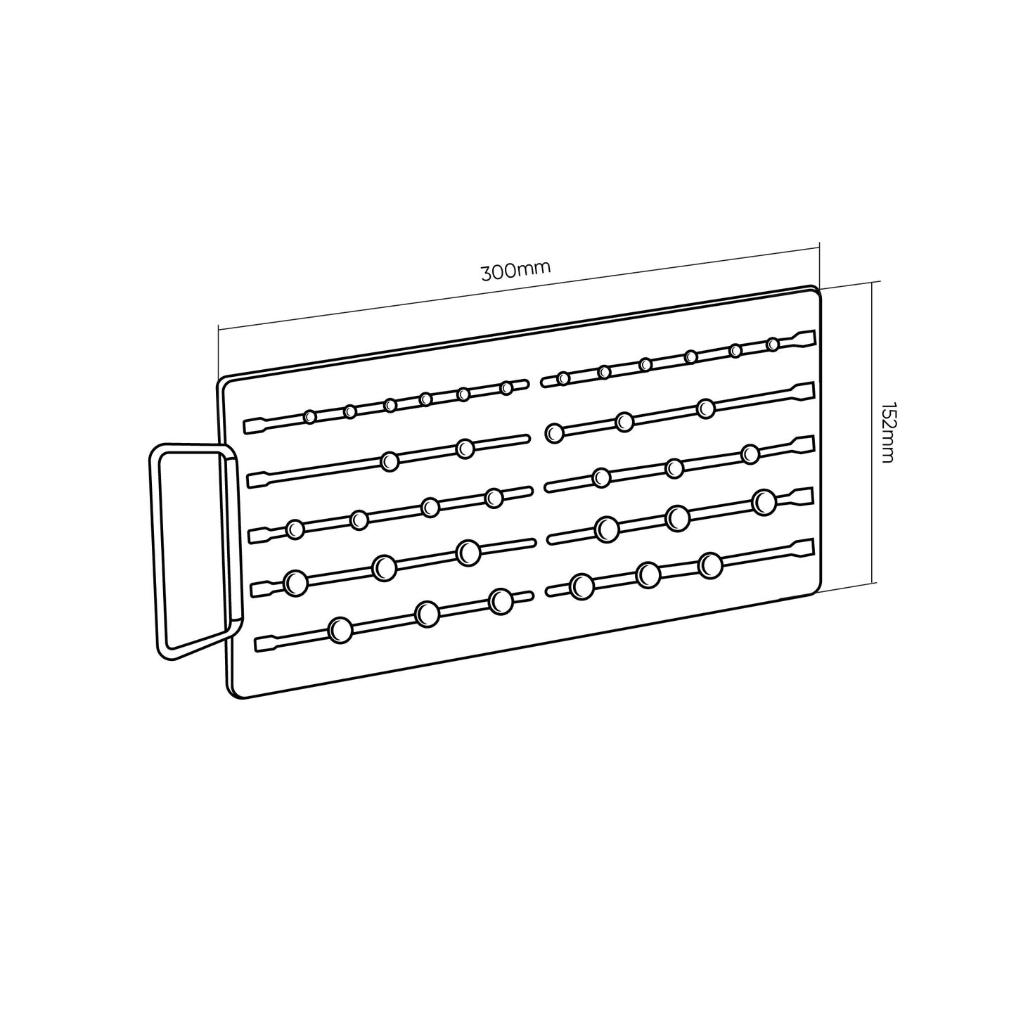 Magnetisk organiseringssystem, til pipenøkler, 54759