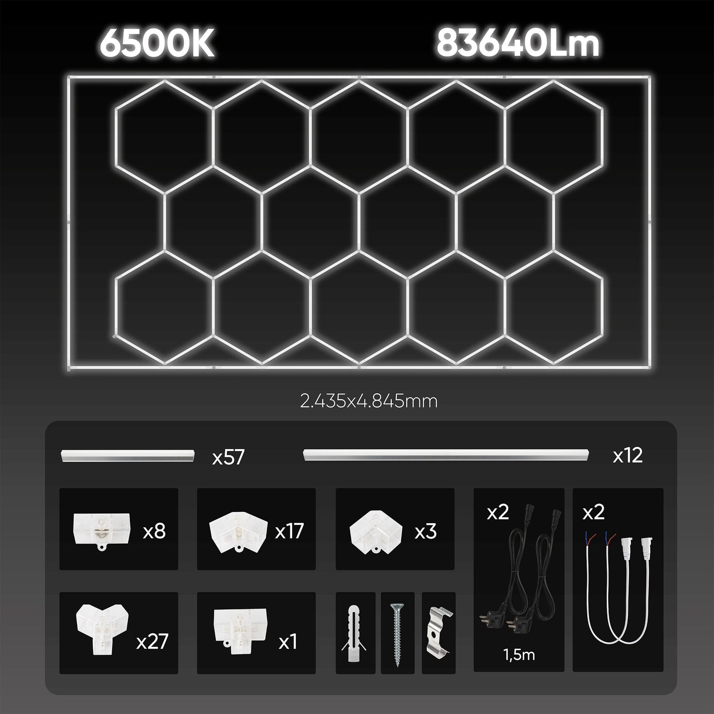 JBM Hexagon, opptill 83 640 lumen, 54805