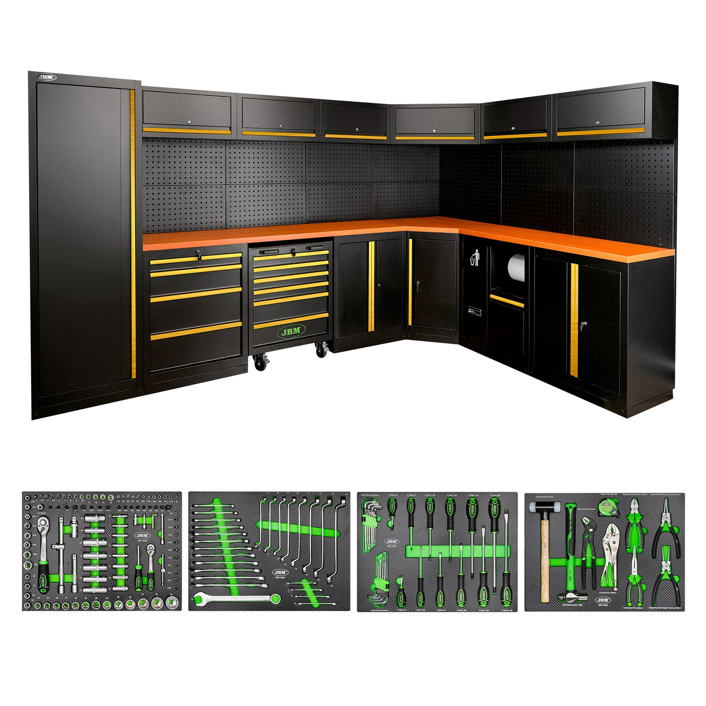 Arbeidstasjon med verktøy, 43 deler, MDF benkeplate, SERIE565