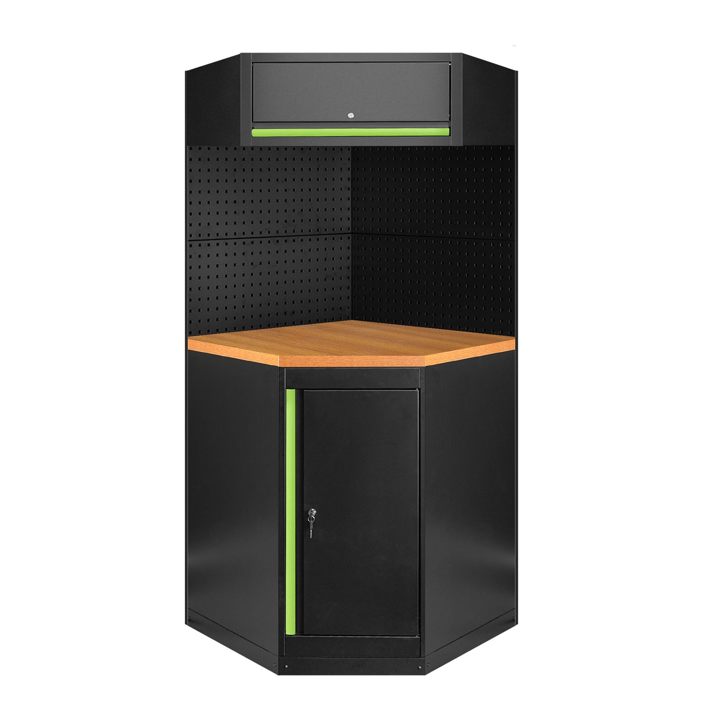 Arbeidstasjon hjørne, 11 deler, MDF benkeplate, SERIE528