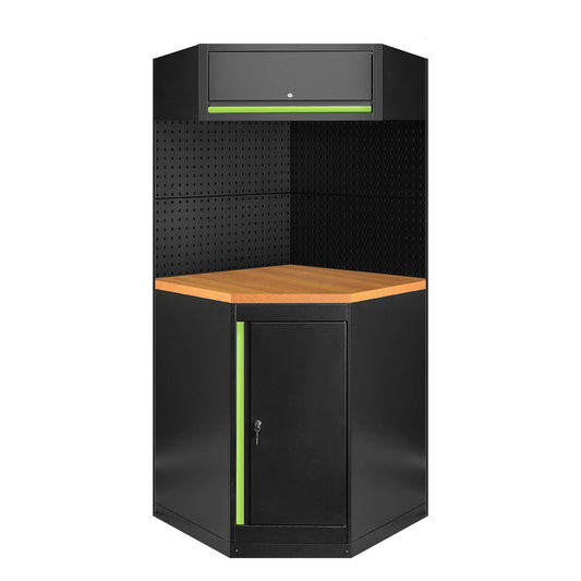 Arbeidstasjon hjørne, 11 deler, MDF benkeplate, SERIE528