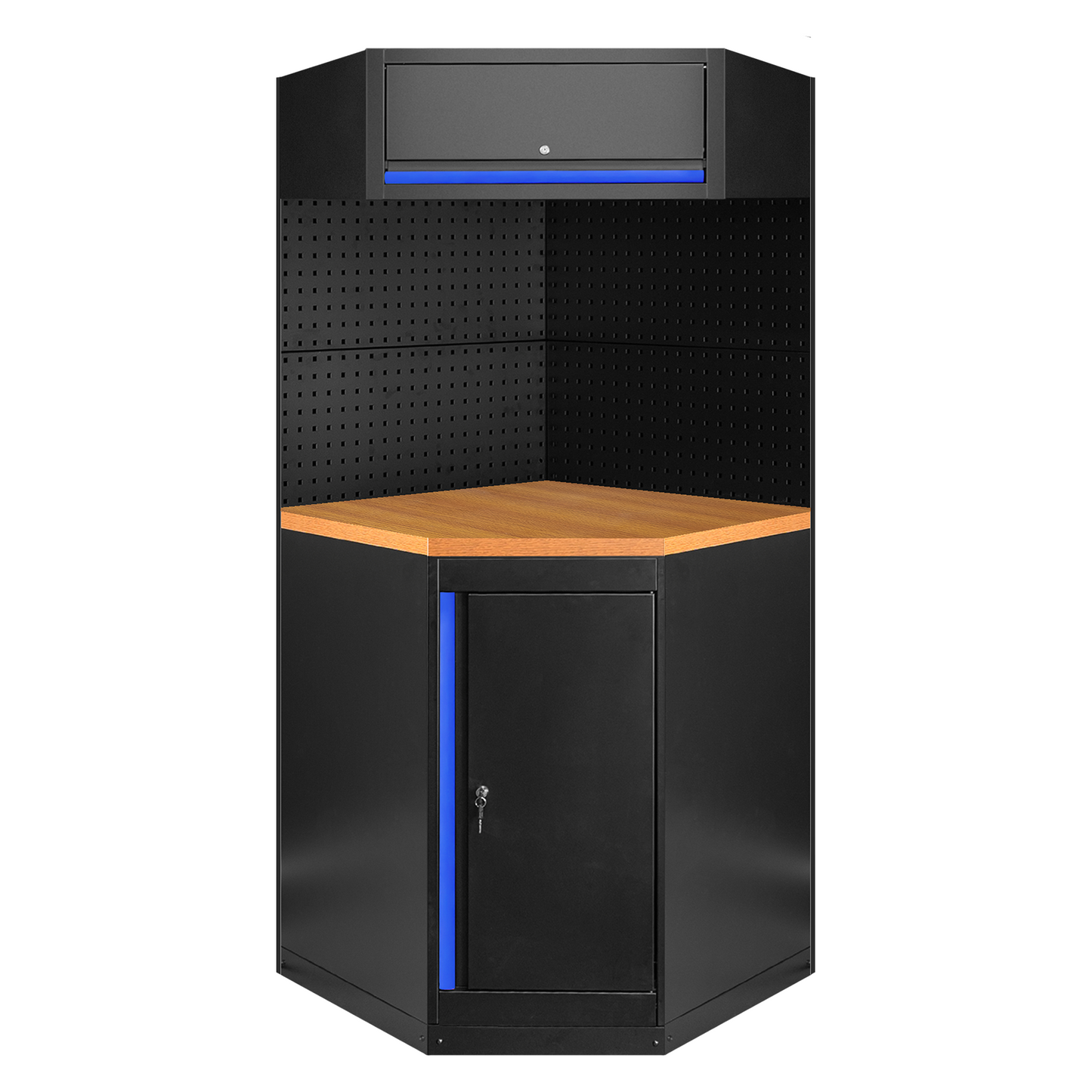 Arbeidstasjon hjørne, 11 deler, MDF benkeplate, SERIE528