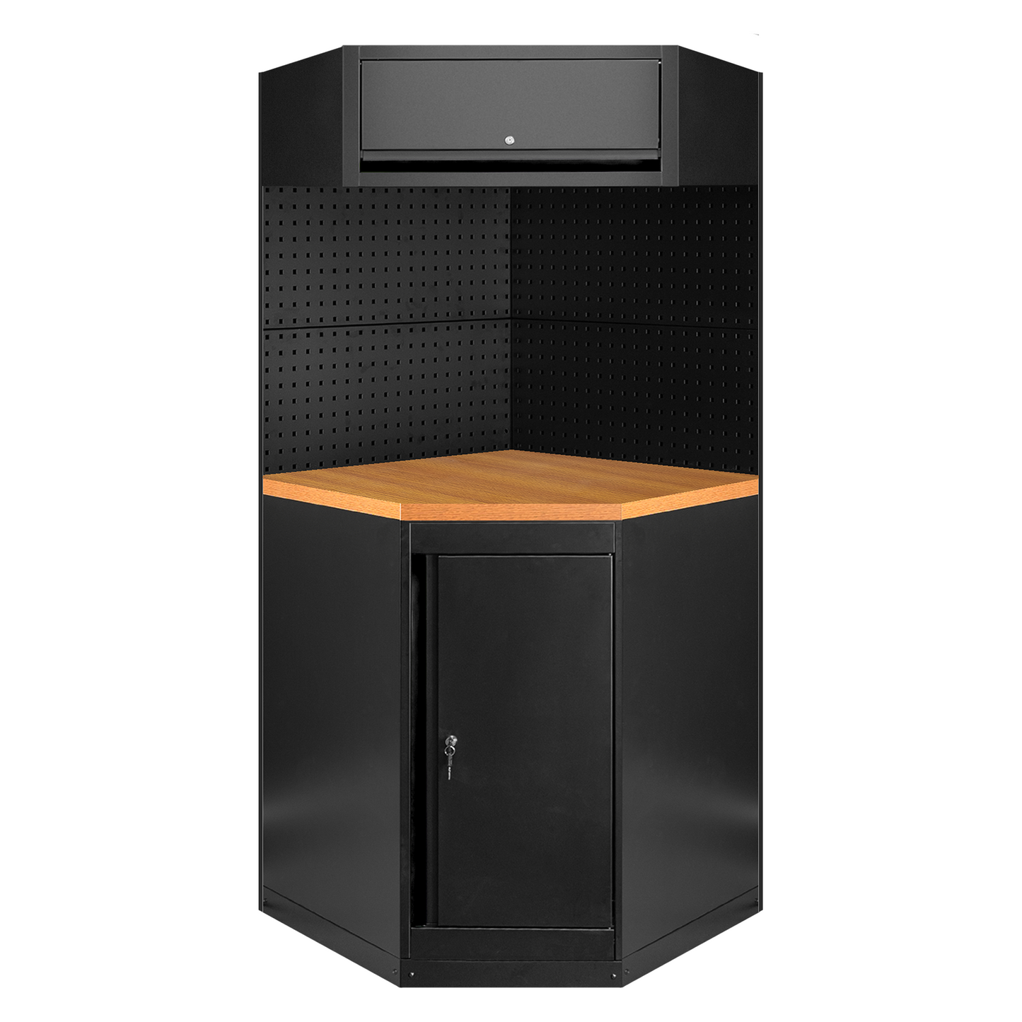 Arbeidstasjon hjørne, 11 deler, MDF benkeplate, SERIE528