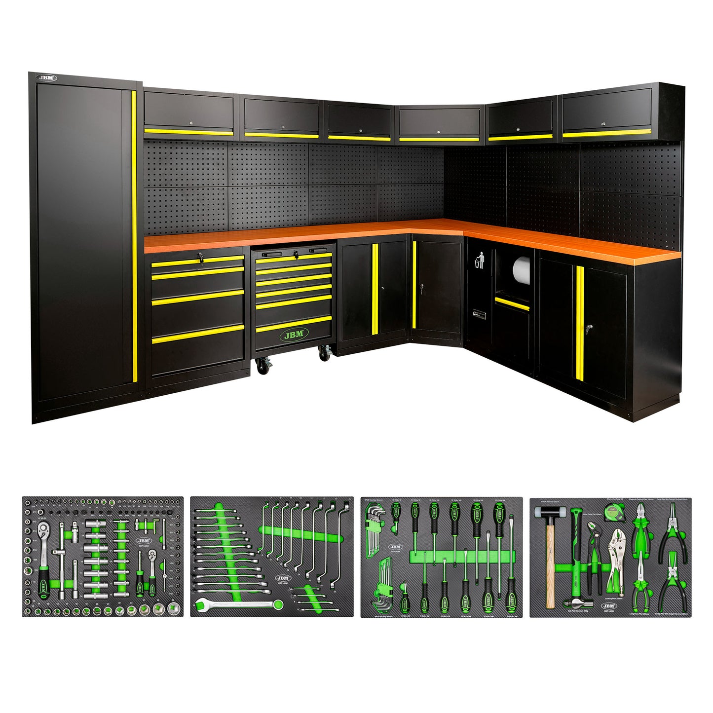 Arbeidstasjon med verktøy, 43 deler, MDF benkeplate, SERIE565