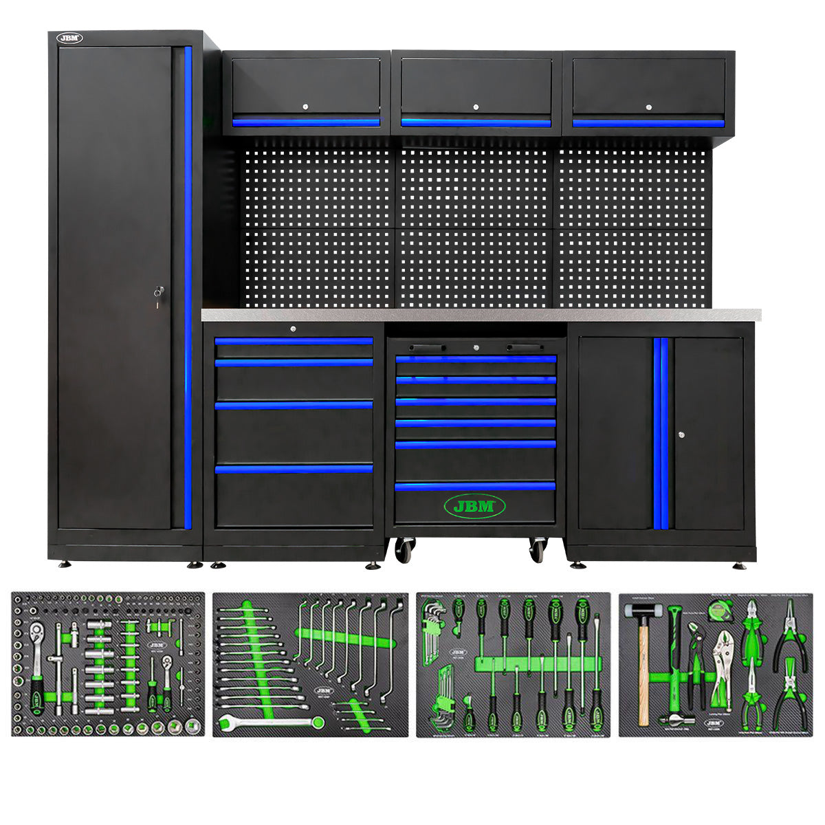 Arbeidstasjon, 18 deler, MDF + Rustfritt stål, SERIE588