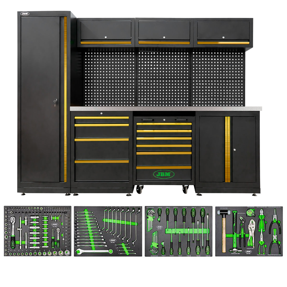 Arbeidstasjon, 18 deler, MDF + Rustfritt stål, SERIE588