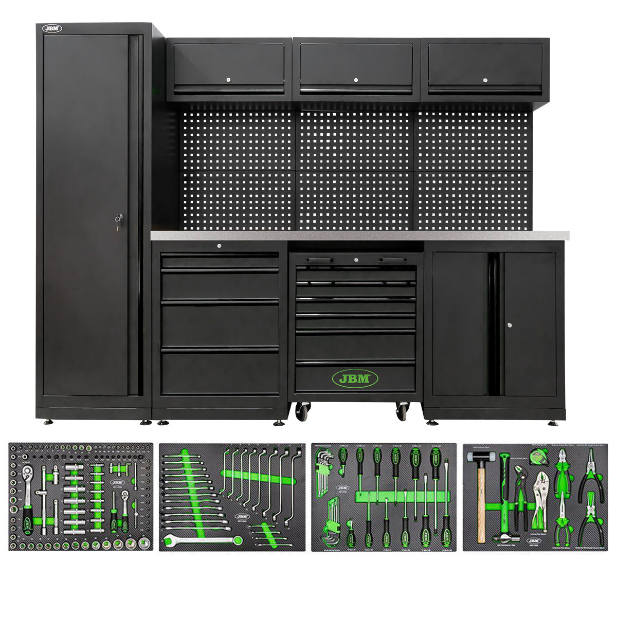 Arbeidstasjon, 18 deler, MDF + Rustfritt stål, SERIE588