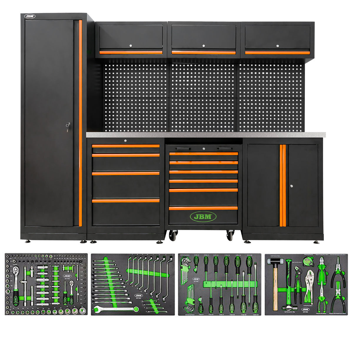 Arbeidstasjon, 18 deler, MDF + Rustfritt stål, SERIE588
