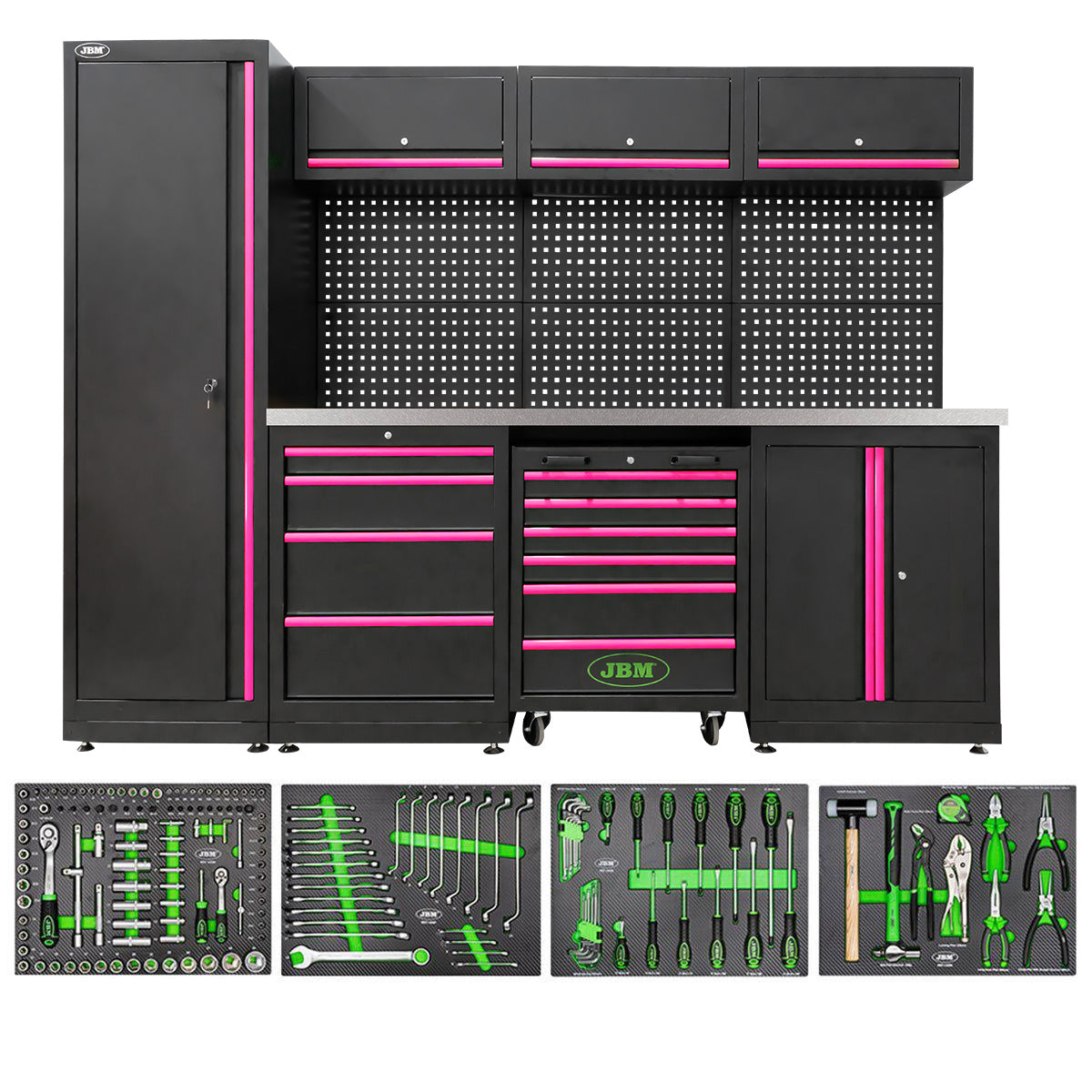 Arbeidstasjon, 18 deler, MDF + Rustfritt stål, SERIE588