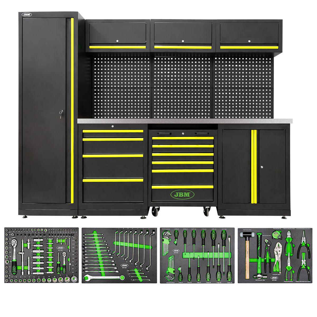 Arbeidstasjon, 18 deler, MDF + Rustfritt stål, SERIE588