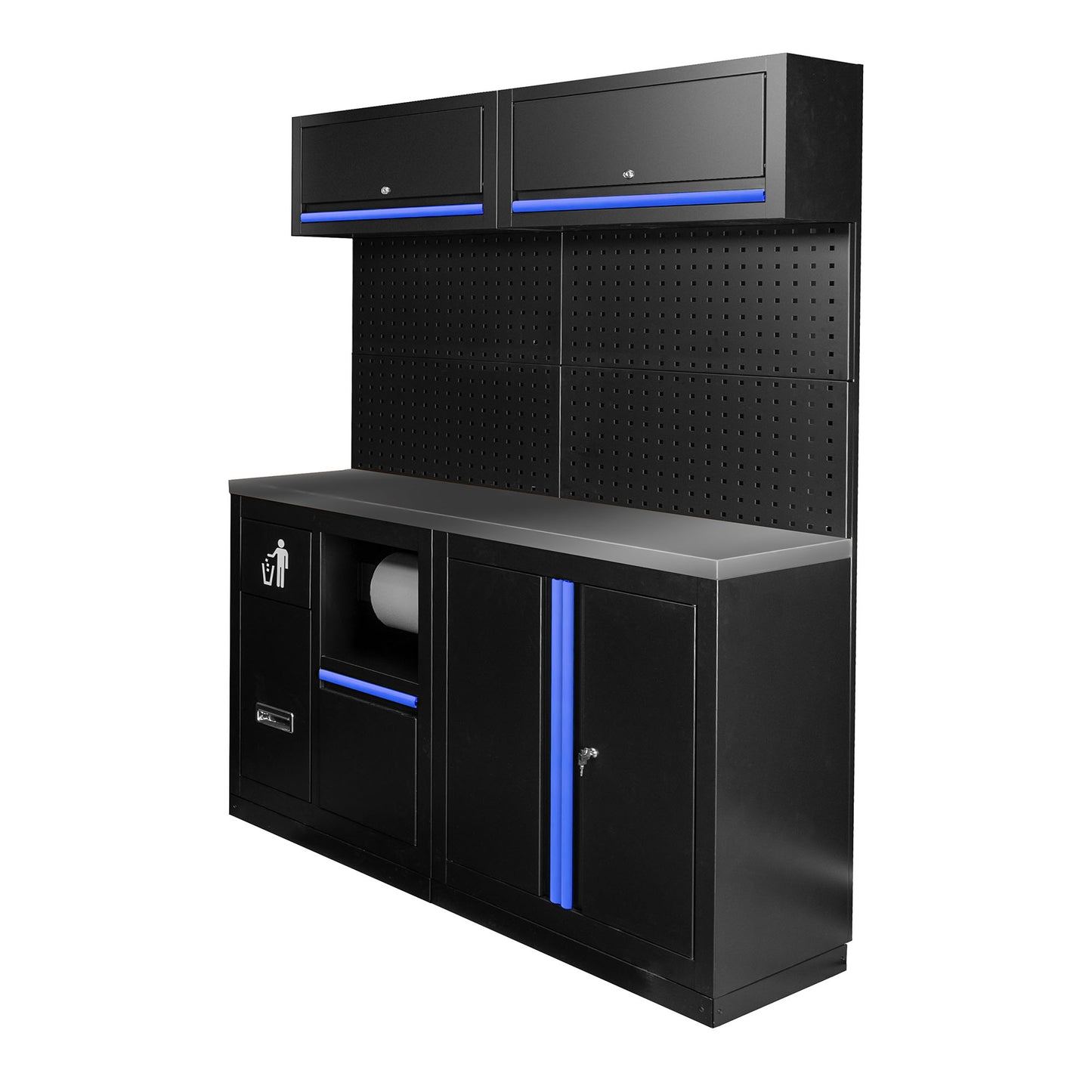 Arbeidstasjon, 12 deler, MDF + Rustfritt stål, SERIE590