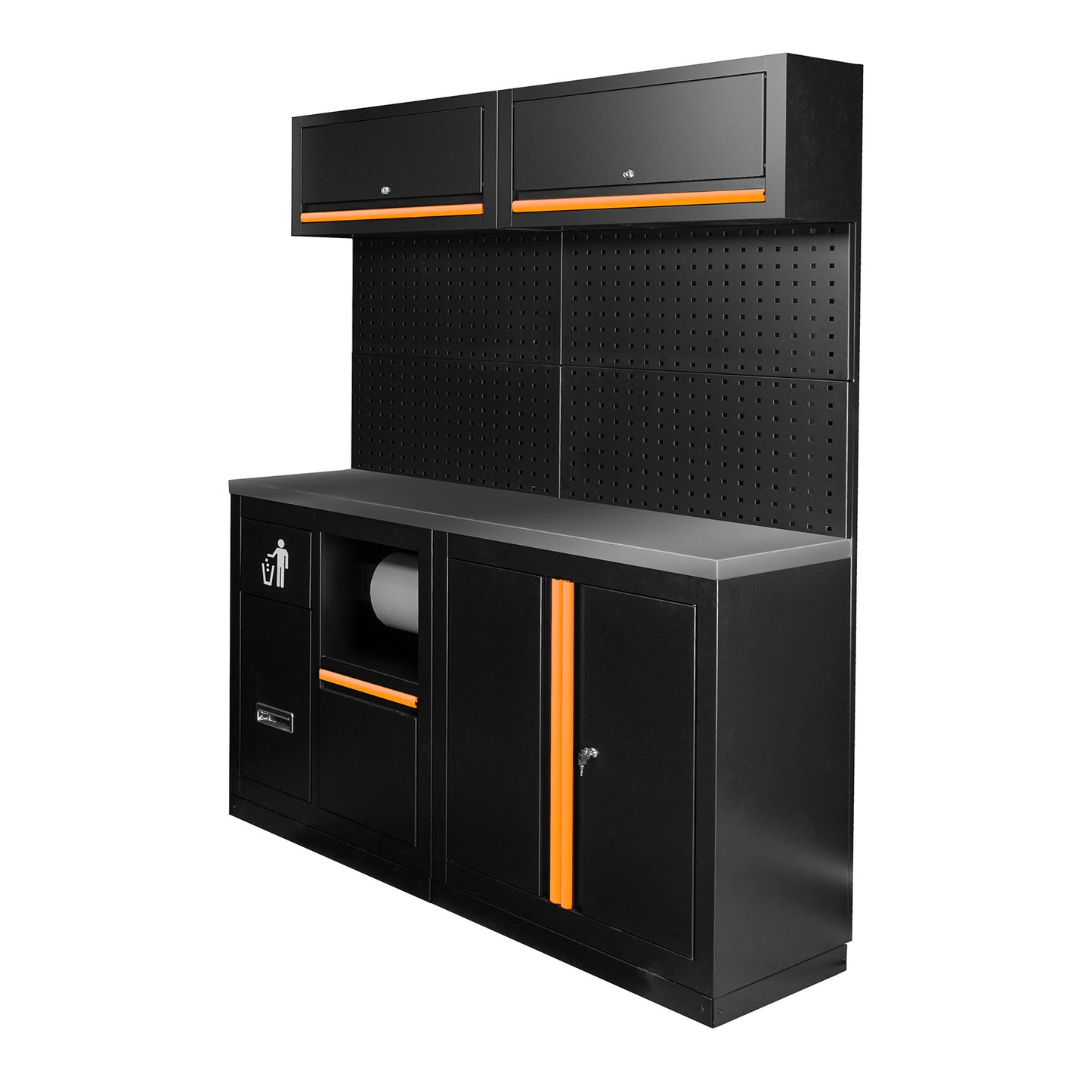 Arbeidstasjon, 12 deler, MDF + Rustfritt stål, SERIE590