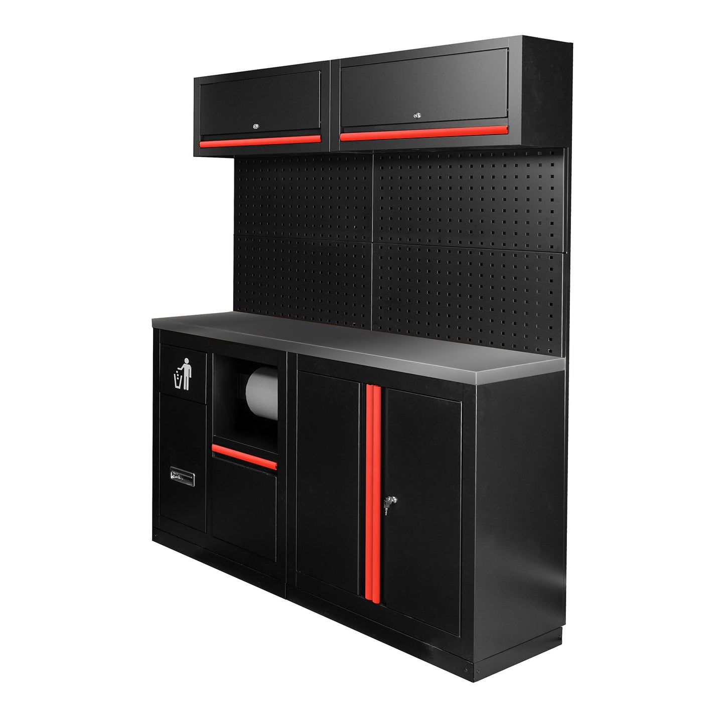 Arbeidstasjon, 12 deler, MDF + Rustfritt stål, SERIE590