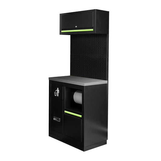 Arbeidstasjon, 7 deler, MDF + Rustfritt stål, SERIE591