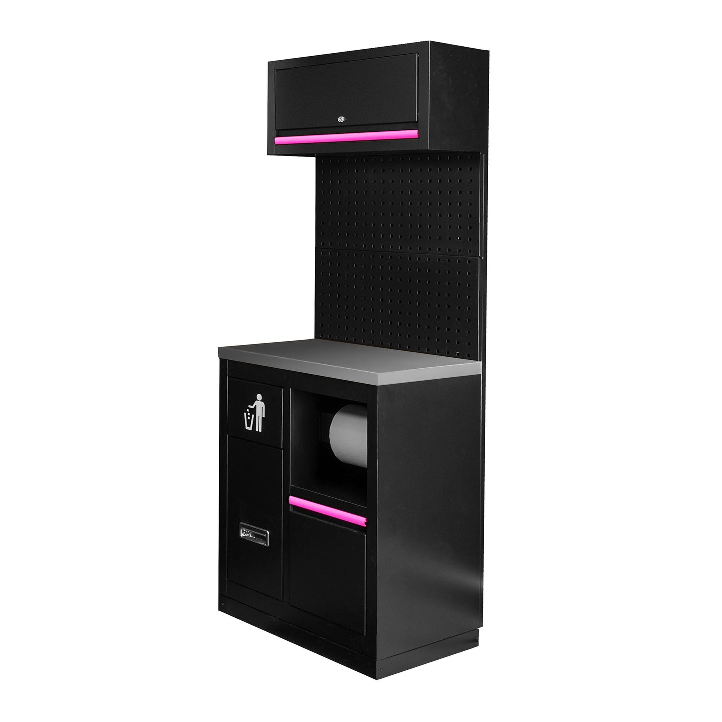 Arbeidstasjon, 7 deler, MDF + Rustfritt stål, SERIE591