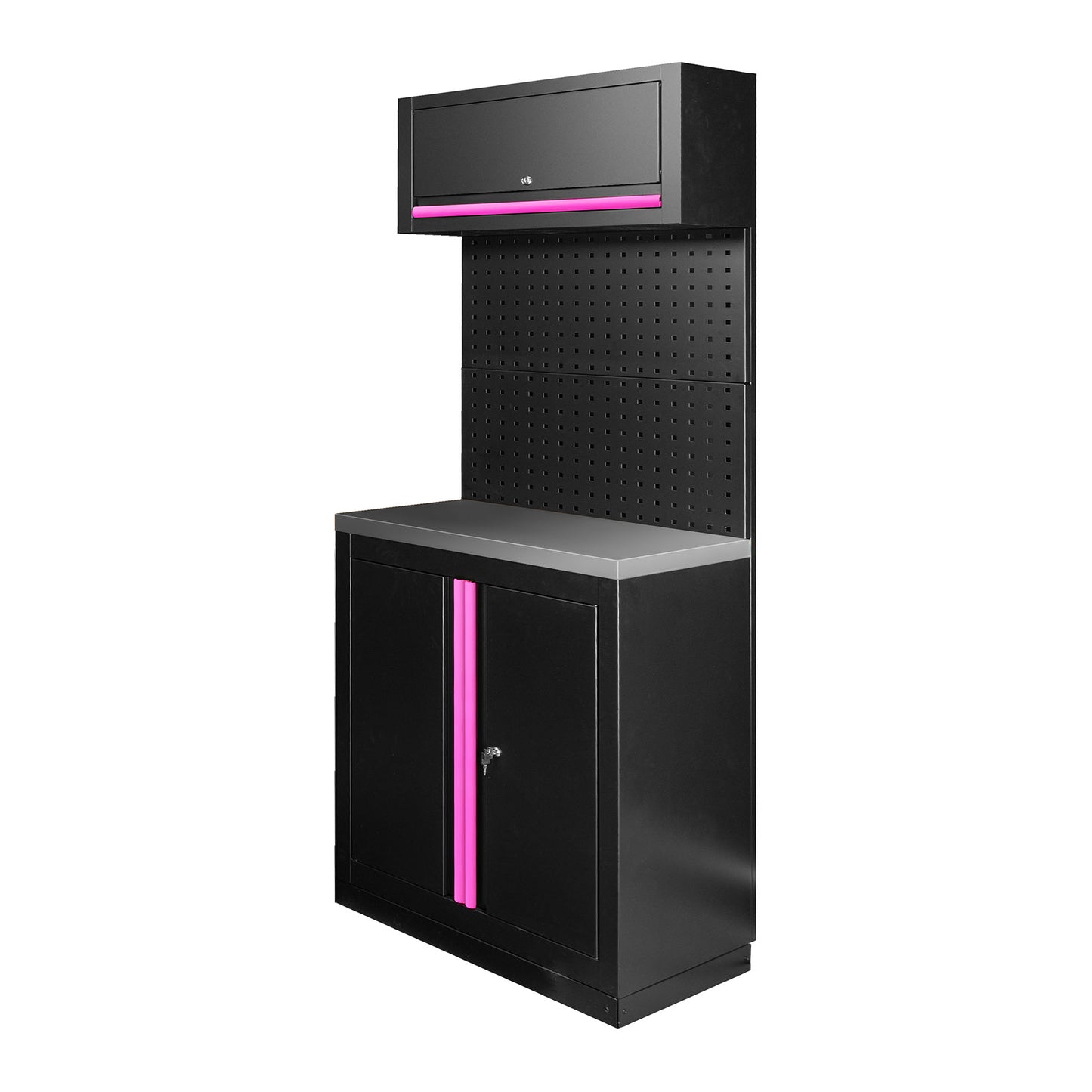 Arbeidstasjon, 7 deler, MDF + Rustfritt stål, SERIE592