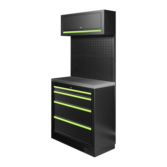 Arbeidstasjon, 7 deler, MDF + Rustfritt stål, SERIE593