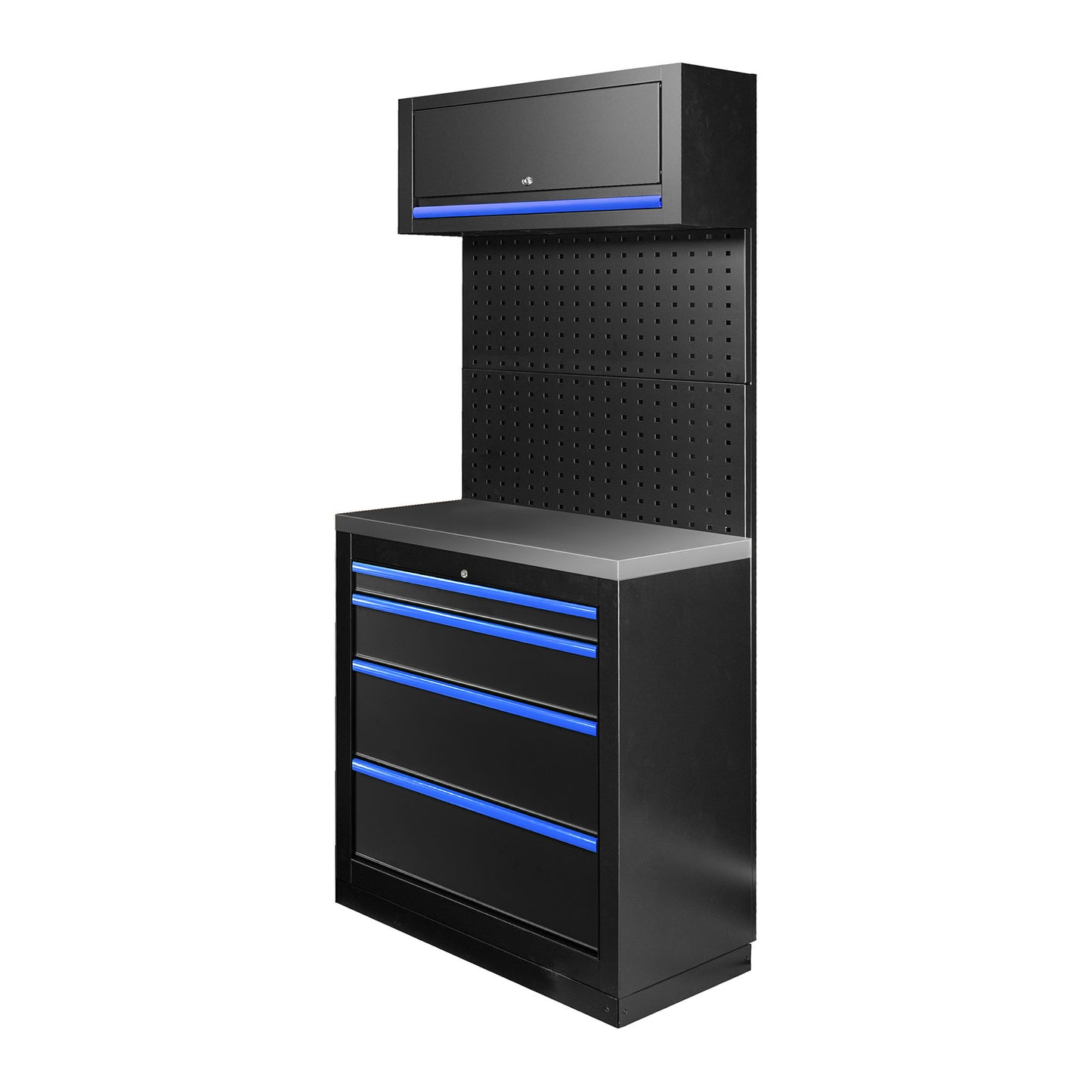 Arbeidstasjon, 7 deler, MDF + Rustfritt stål, SERIE593