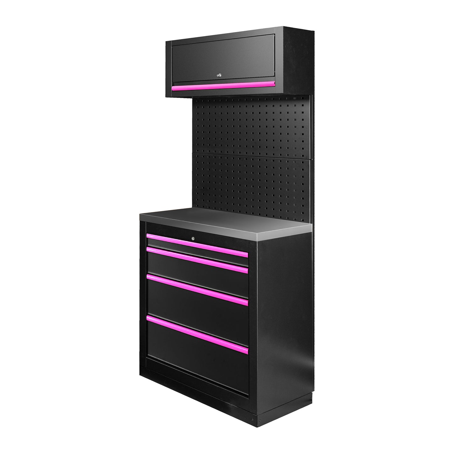 Arbeidstasjon, 7 deler, MDF + Rustfritt stål, SERIE593