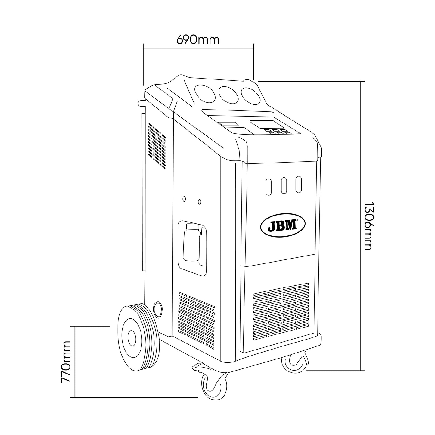JBM 54291 | AC-servicemaskin for R134a klimaanlegg